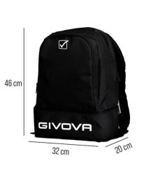 Plecak sportowy Givova Europa 46x32x20 cm czarny. Czarne plecaki damskie Givova, bez wzorów, z poliesteru. Za 148.99 zł.