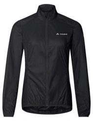 Kurtka rowerowa W Matera Air Jacket. Czarne kurtki damskie Vaude, bez wzorów, z materiału, bez kaptura. Za 339.00 zł.