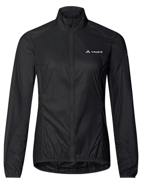 Kurtka rowerowa W Matera Air Jacket. Czarne kurtki damskie Vaude, bez wzorów, z materiału, bez kaptura. Za 339.00 zł.