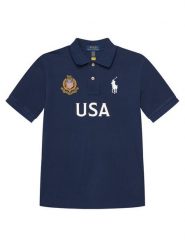 Polo Ralph Lauren Polo 323B23441001 Granatowy Regular Fit. Niebieskie t-shirty chłopięce Polo Ralph Lauren, bez wzorów, z bawełny, bez ramiączek. Za 519.99 zł.