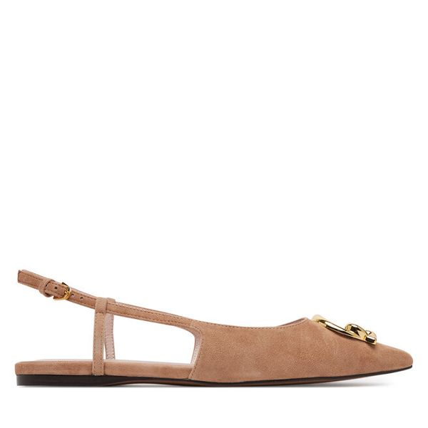 Baleriny Coccinelle. Brązowe baleriny damskie Coccinelle, bez wzorów, bez obcasa. Za 469.99 zł.