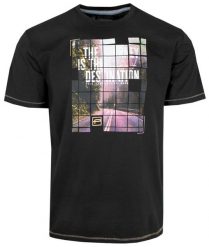 T-shirt Bawełniany Czarny z Krótkim Rękawem, Męski z Nadrukiem, U-neck -PAKO JEANS. Czarne t-shirty męskie Pako Jeans, l, bez wzorów, z bawełny, bez kołnierzyka. Za 69.00 zł.