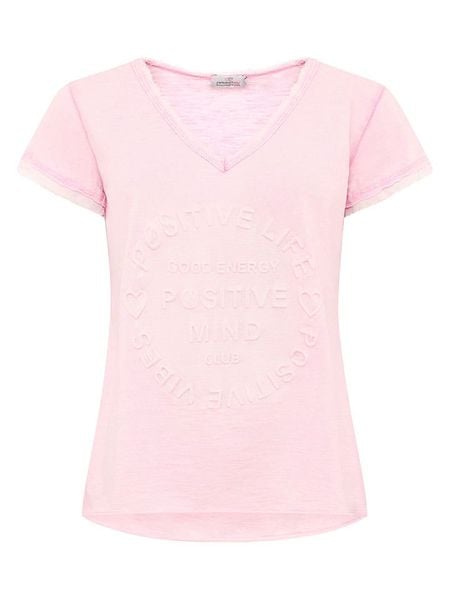 Zwillingsherz Koszulka w kolorze jasnoróżowym rozmiar: L/XL. Różowe bluzki damskie Zwillingsherz, l, bez wzorów, z bawełny, bez kołnierzyka. Za 112.45 zł.