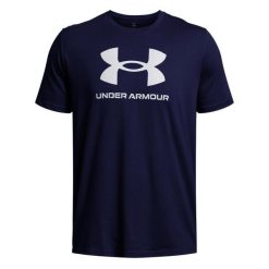 T-shirt Męski Logo 1382911 432. Białe t-shirty męskie Under Armour, m, bez wzorów, bez kołnierzyka. Za 171.99 zł.
