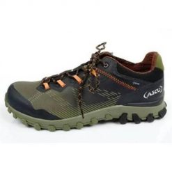 Buty trekkingowe męskie Aku Levia Gtx. Zielone buty trekkingowe męskie Aku, z materiału, bez zapięcia, trekkingowe. Za 706.00 zł.