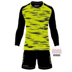 Zestaw bramkarski Givova Kit Fluo żółto-czarny 2XL. Czarne szorty męskie Givova, bez wzorów, z dresówki. Za 120.64 zł.