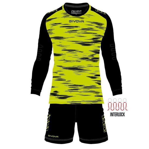 Zestaw bramkarski Givova Kit Fluo żółto-czarny 2XL. Czarne szorty męskie Givova, bez wzorów, z dresówki. Za 120.64 zł.