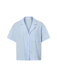 Marie Lund Damska koszulka do piżamy Kobiety niebieski|biały w paski, M. Białe piżamy damskie Marie Lund, m, bez wzorów, z bawełny, bez kołnierzyka. Za 199.95 zł.