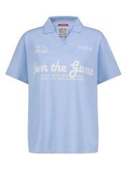 Sublevel Koszulka w kolorze błękitnym rozmiar: S. Niebieskie bluzki damskie Sublevel, s, bez wzorów, z bawełny, bez kołnierzyka, bez ramiączek. Za 43.99 zł.