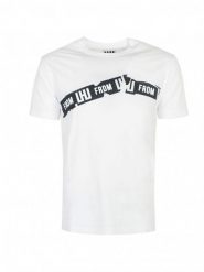 Les Hommes T-shirt | URG800P UG807A | Mężczyzna | Biały. Białe t-shirty męskie Les Hommes, m, bez wzorów, z bawełny, bez kołnierzyka. W wyprzedaży za 199.00 zł.
