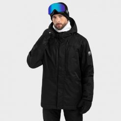 Kurtka snowboardowa męska W4 Vostock. Czarne kurtki męskie SIROKO, l, bez wzorów, bez kaptura, narciarskie. Za 928.00 zł.