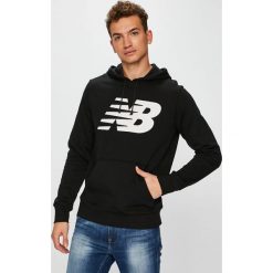 New Balance - Bluza. Czarne bluzy z kapturem męskie New Balance, m, z bawełny. W wyprzedaży za 179.90 zł.