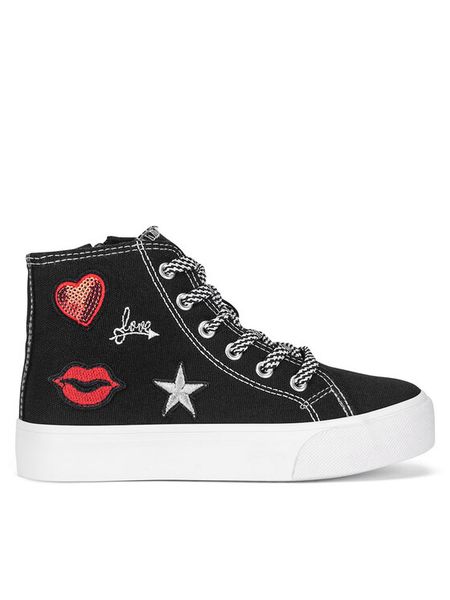 DeeZee Trampki CSS030752 Czarny. Czarne trampki i tenisówki dziewczęce DeeZee, bez wzorów, z materiału, bez zapięcia. Za 109.99 zł.