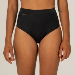 Dół kostiumu kąpielowego surfingowego damski Olaian Rosa. Czarne bikini damskie OLAIAN, bez wzorów. Za 69.99 zł.