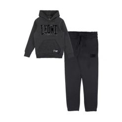 Leone 1947 Street Style Winter-Trainingsanzug zum Überziehen, Kapuze für Kinder. Szare spodnie dresowe damskie LEONE 1947 APPAREL, bez wzorów, z bawełny. W wyprzedaży za 108.70 zł.