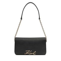 Torebka KARL LAGERFELD. Czarne torebki klasyczne damskie Karl Lagerfeld, bez wzorów, wizytowe, bez kołnierzyka, bez ramiączek. Za 849.99 zł.