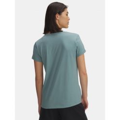 Koszulka Damska z krótkim rękawem UA LOGO SS 1356305-323 XS. Zielone bluzki sportowe damskie Under Armour, xs, bez wzorów, bez ramiączek. Za 76.99 zł.