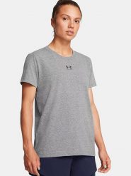 Under Armour Koszulka sportowa w kolorze szarym rozmiar: L. Szare bluzki sportowe damskie Under Armour, l, z materiału, bez kołnierzyka, bez ramiączek. Za 89.95 zł.