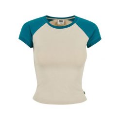 Koszulka retro court damska strecz Koszulka Urban Classics Organic. Białe bluzki sportowe damskie Urban Classics, bez kołnierzyka, bez ramiączek. Za 152.50 zł.