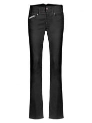 Herrlicher Dżinsy "Pearl" - Slim fit - w kolorze czarnym rozmiar: W27/L32. Czarne jeansy damskie Herrlicher, z podwyższonym stanem. Za 179.95 zł.