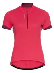 Odlo Koszulka kolarska "Essential" w kolorze różowym rozmiar: M. Różowe bluzki sportowe damskie Odlo, m, bez wzorów, z materiału, bez ramiączek. Za 114.17 zł.