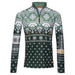 Bluza narciarska Męska Gareth & Lucas Seventy-Eight. Zielone bluzy bez kaptura męskie GARETH & LUCAS, m, z elastanu. Za 229.99 zł.