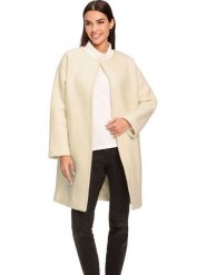 Heine Płaszcz przejściowy w kolorze beżowym rozmiar: 44. Brązowe płaszcze damskie Heine, bez wzorów. Za 170.07 zł.