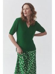 TATUUM Sweter "Hazel" w kolorze ciemnozielonym rozmiar: M. Zielone swetry klasyczne damskie Tatuum, m, bez kołnierzyka. Za 118.45 zł.