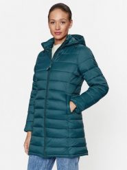 Pepe Jeans Płaszcz zimowy Maddie Long PL402252 Zielony Regular Fit. Zielone płaszcze damskie Pepe Jeans, na zimę, s, bez wzorów, z jeansu. Za 619.99 zł.