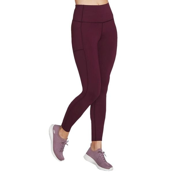 Spodnie treningowe damskie Skechers GO Walk High. Fioletowe spodnie sportowe damskie Skechers, xs, z materiału, na fitness i siłownię. Za 179.99 zł.