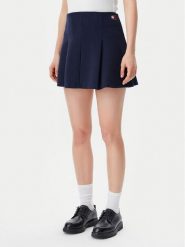 Tommy Jeans Spódnica mini Badge DW0DW20268 Granatowy Regular Fit. Niebieskie spódniczki damskie Tommy Jeans, s, bez wzorów, z bawełny, mini. Za 179.99 zł.