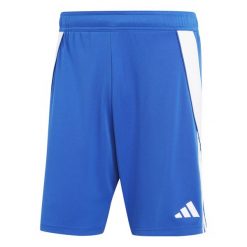 Krótki Mężczyzna Adidas Tiro 24 niebieski. Białe szorty męskie Adidas, bez wzorów, z materiału, sportowe. Za 129.10 zł.
