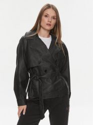 Noisy May Kurtka z imitacji skóry Romy 27028692 Czarny Regular Fit. Czarne kurtki damskie Noisy may, s, bez wzorów, ze skóry, bez kaptura. Za 329.99 zł.