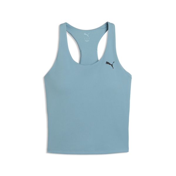 Damska koszulka bez rękawów TAD ESSENTIALS 2-in-1 PUMA. Niebieskie bluzki sportowe damskie Puma, l, z dzianiny, bez kołnierzyka, bez ramiączek. Za 159.00 zł.