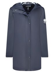 Geographical Norway Parka "Curieuse" w kolorze granatowym rozmiar: XL. Niebieskie parki damskie Geographical Norway, xl, z aplikacjami. Za 237.17 zł.