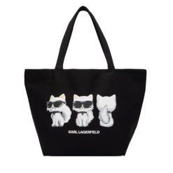 Torebka KARL LAGERFELD. Czarne torebki klasyczne damskie Karl Lagerfeld, bez wzorów, bez dodatków. Za 389.99 zł.
