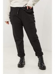 Curvy Lady Spodnie w kolorze czarnym rozmiar: 44/46. Czarne spodnie materiałowe damskie Curvy Lady, bez wzorów, z bawełny, klasyczne, z standardowym stanem. Za 100.99 zł.