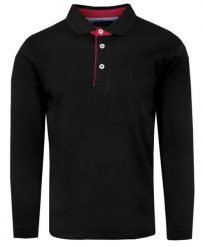 Koszulka Polo z Długim Rękawem - Pako Jeans - Czarna. Czarne koszulki męskie z długim rękawem Pako Jeans, l, z bawełny. Za 169.00 zł.