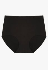 Czarne Majtki Bezszwowe Typu Figi z Wysokim Stanem Doliressa. Czarne figi damskie Born2be, plus size, bez wzorów, z jeansu. Za 9.99 zł.