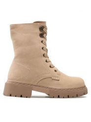 Jenny Fairy Trzewiki WS5899-04 Beżowy. Brązowe botki damskie Jenny Fairy, ze skóry, bez obcasa, na płaskiej podeszwie, bez zapięcia. Za 199.99 zł.