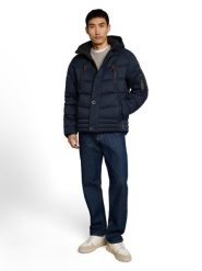 Tom Tailor kurtka pikowana Mężczyźni niebieski, XL. Niebieskie kurtki męskie Tom Tailor, m, bez wzorów, bez kaptura. Za 749.95 zł.