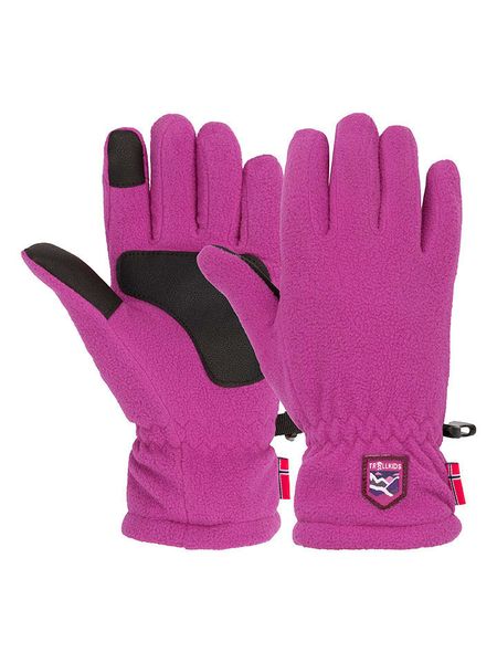 Trollkids Rękawiczki polarowe "Eikedalen" w kolorze jagodowym rozmiar: 4. Różowe rękawiczki dziecięce Trollkids, z polaru, bez ramiączek. Za 65.38 zł.
