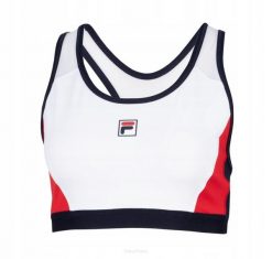 Stanik tenisowy Fila Bra Yuna. Białe biustonosze sportowe damskie Fila, bez wzorów, z elastanu. Za 110.99 zł.