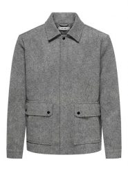 ONLY & SONS Kurtka koszulowa "Ponnor" w kolorze szarym rozmiar: XL. Szare kurtki męskie Only & Sons, xl, bez wzorów, bez kaptura. Za 187.96 zł.