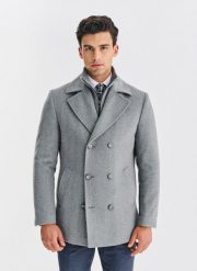 PAKO LORENTE - Wełniany dwurzędowy płaszcz męski. Płaszcze męskie Pako Lorente, na zimę, m, bez wzorów, z poliesteru. Za 999.99 zł.