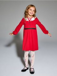 Sukienka z długim rękawem - czerwony. Czerwone sukienki dziewczęce Sinsay, bez wzorów, bez ramiączek, długie. Za 15.99 zł.