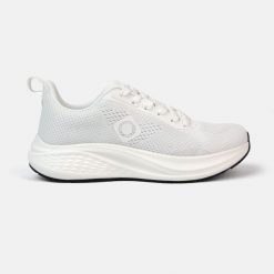 Wielofunkcyjne buty sportowe ROMA z logo, sznurowaniem i podeszwą EVA. Białe buty sportowe na co dzień damskie IZAS, z materiału, bez zapięcia, trekkingowe. Za 269.52 zł.