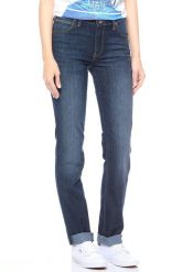 LEE MARION STRAIGHT DAMSKIE SPODNIE JEANSOWE EVENING BLUE L301AAKS. Niebieskie spodnie materiałowe damskie Lee, bez wzorów, z jeansu. Za 209.99 zł.