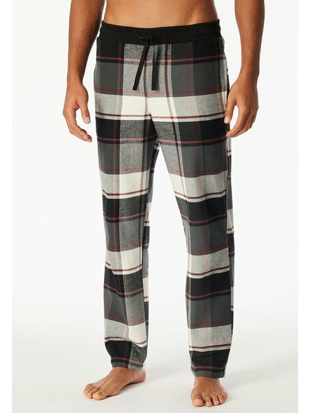 Schiesser Spodnie piżamowe w kolorze antracytowym rozmiar: 48. Czarne piżamy męskie Schiesser, bez wzorów, z bawełny, bez ramiączek. Za 108.99 zł.