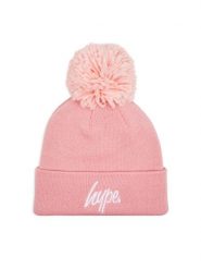 HYPE Czapka Bobble Script YVLR-714 Różowy. Czerwone czapki dziecięce Hype, na zimę, bez wzorów, z materiału. Za 69.99 zł.